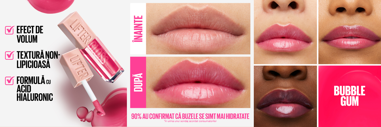 Luciu de buze cu acid hialuronic Lifter Gloss, Maybelline